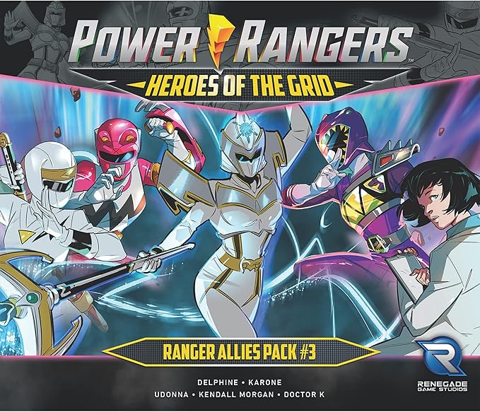Renegade Game Studios Power Rangers Heroes of the Grid: Ranger Allies Pack #3 Expansion with 5 Female Heroes