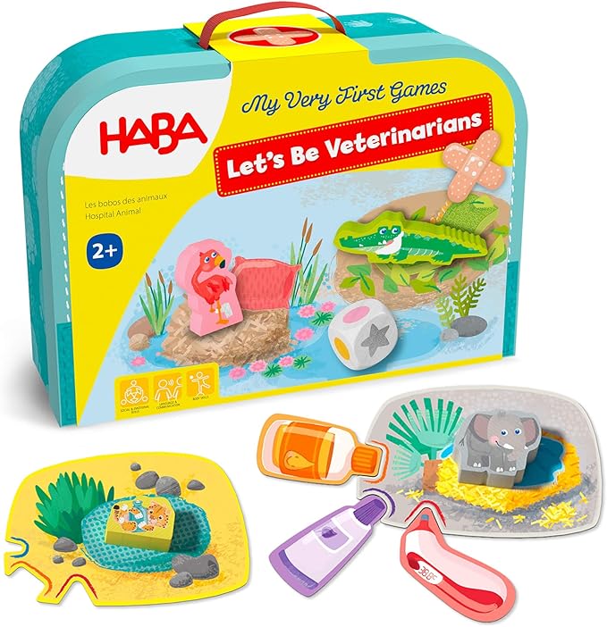 HABA My Very First Games - at The Vet Toddler Games &amp Veterinarian Playset for Kids Pretend Play Toys and Learning Toys for Toddlers 2-4 Years