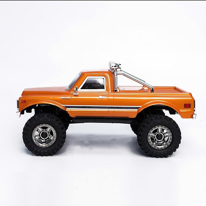 HOBBYPLUS CR18P EVO 2 Rock RC Crawler - 1/18 Scale Mini RC Crawler with Two-Speed Transmission All-Metal Gears Evolved EVO Platform Ready-to-Run Distinctive Styling Convoy Hugger Orange
