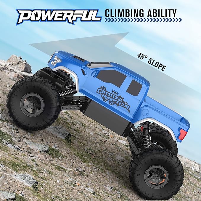 DOUBLE E Ford Raptor F150 RC Car 4WD Monster Trucks for Boys11 Inches Off Road Crawler Vehicle RC Truck Toy Gift for Boys Girls 6 7 8-12 Years-Blue