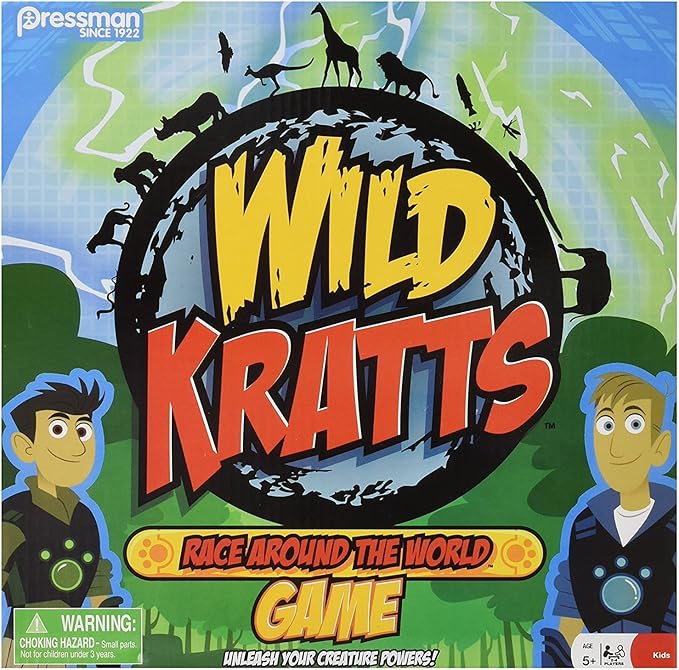 Pressman Wild Kratts Race Around the World Board Game Multicolor 5