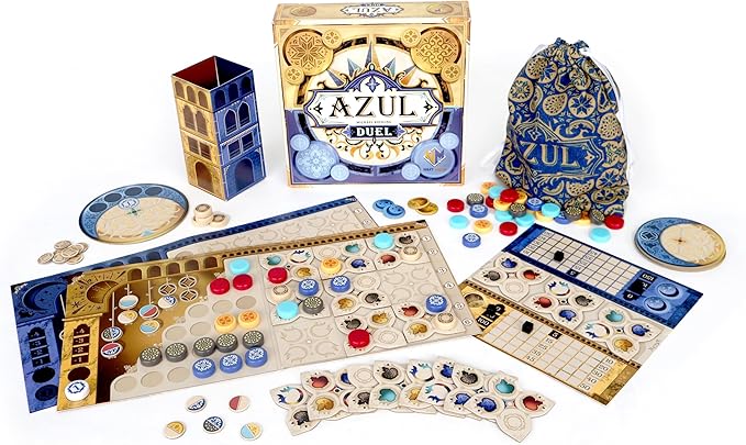 Asmodee Azul Duel Board Game - Competitive Head-to-Head Tile-Placement Strategy Game Stunning Mosaic Art and Quick Gameplay for Kids &amp Adults Ages 8+ 2 Players 30-45 Minute Playtime