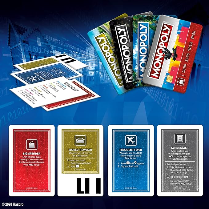 Hasbro Gaming Monopoly Super Electronic Banking Board Game Electronic Banking Unit Choose Your Rewards Cashless Gameplay Tap Technology for Ages 8 and Up