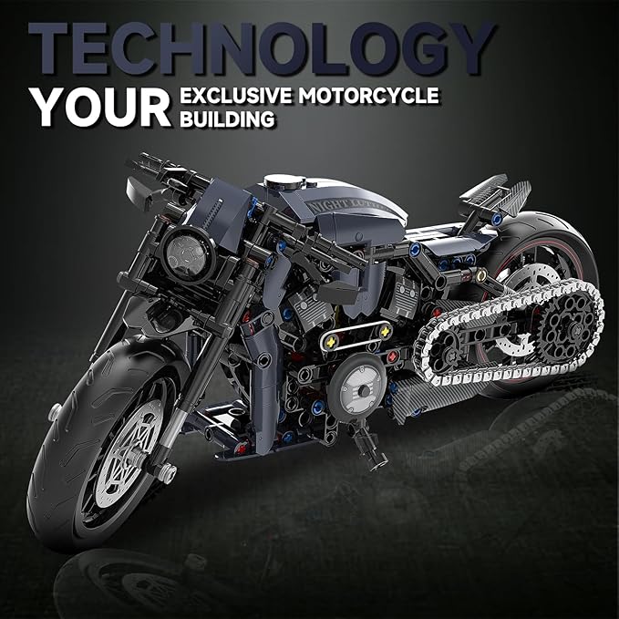1:8 Motorcycle Building Blocks Toy Kit 623PCS for Adults and Motorcycle Enthusiasts Collectible Building Toy for Adults Birthday Gifts Build A Model Motorcycle