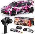 1:12 RC Rally Car Fast Max 50 MPHDrift Car with Gyro 4X4Brushless Fast RC Cars with 3S 2200 mAh Battery1/12 Remote Control Cars for Adults for 4WDfor Racetrack &amp Mud-Pink