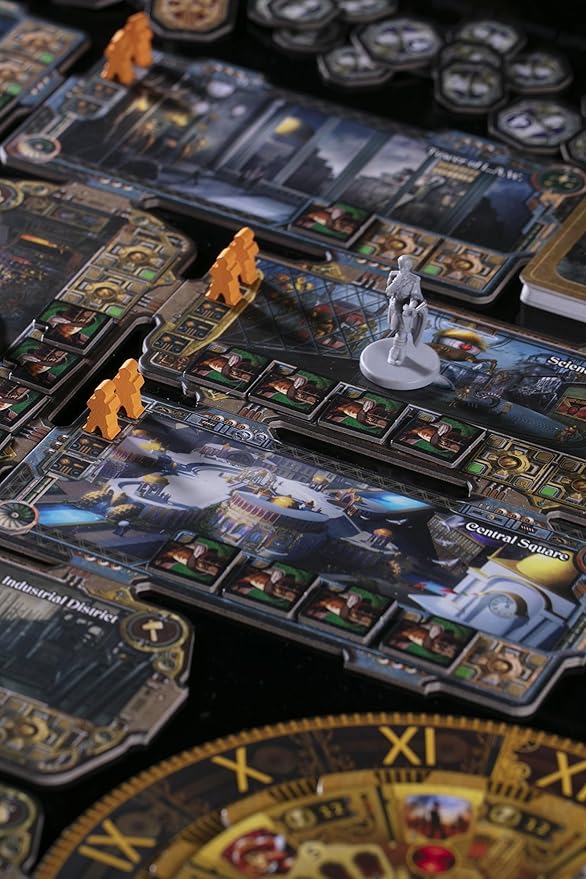 CrowD Games | City of The Great Machine Board Game | 1-4 Players | Ages 14 and up | Steampunk | One-vs-Many | Hidden Movement | Cooperative Board Games | Strategy Board Games | Playtime 45-90 min