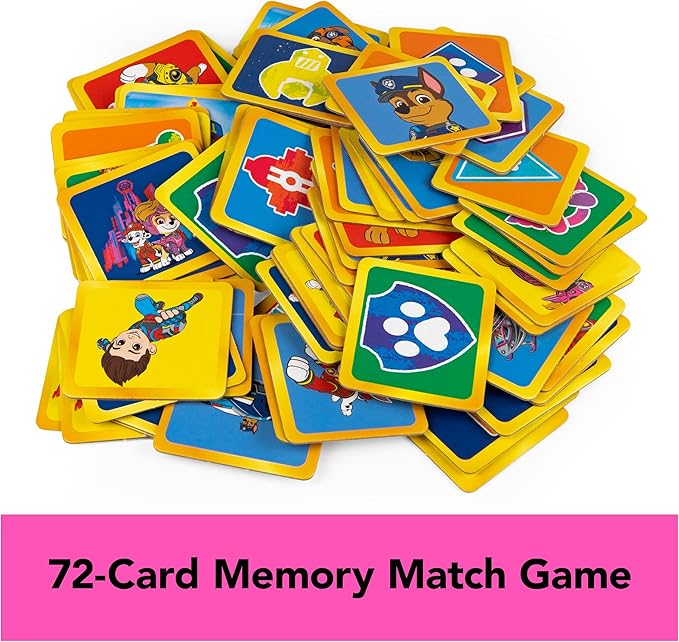 PAW Patrol: The Movie 4-Game Adventure City Pack Memory Match Pop-Up Wooden Dominoes &amp Lookout Games PAW Patrol Toys for Kids Ages 4 and up