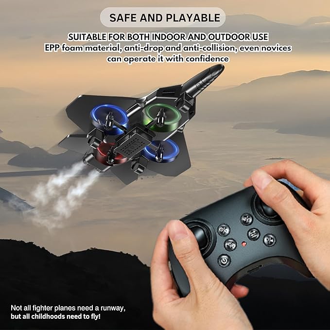 Foam Remote Control Airplanes RC Planes for Kids Adults RC Airplane Fighter Jet with Light 360° Flip Fighter Jet Toys Stunt Roll Airplane Toy Gifts for Boys Ages 8-16