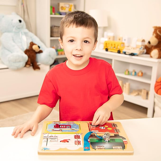 Melissa &amp Doug Locks and Latches Board Wooden Educational Toy