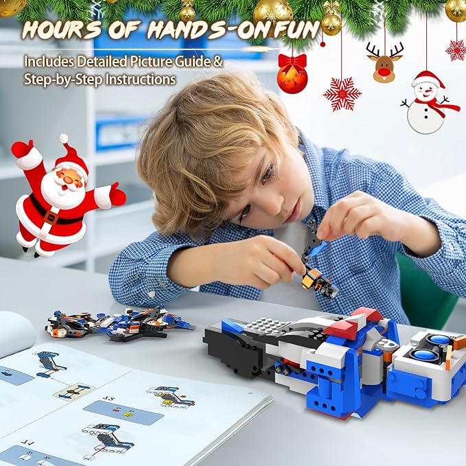 STEM Robot Building Toys for Kids Momspeace Robotics Science Toy for Boys Age 8-12 App &amp Remote Control Robot Rechargeable Learning Toy for Boys &amp Girls Perfect Birthday 635pcs