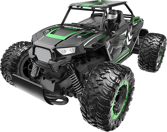 BEZGAR TB142 Remote Control Car - 1:14 Scale RC Cars 20 Km/h 2WD All-Terrains Electric Off-Road Vehicle Truck Crawler Toy with Two Rechargeable Batteries for Boys Kids and Adults