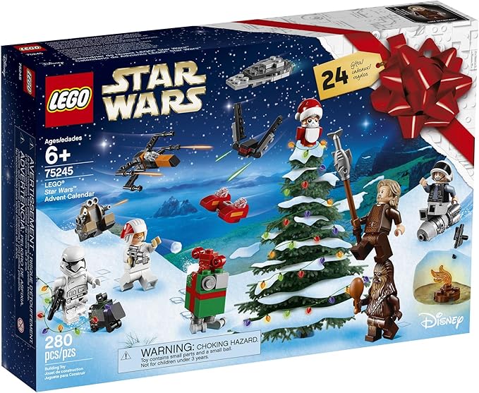 LEGO Star Wars 2019 Advent Calendar 75245 Holiday Gift Set Building Kit with Star Wars Minifigure Characters (280 Pieces)