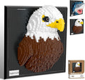 Mini Animals Building Blocks Set Eagle Mural - 3D Wall Art Eagle Micro Mini Building Block Bricks Toy Craft Kit Creative Ideals Collectible Architecture Deco Birthday Party Favor for Adult 1924PCS