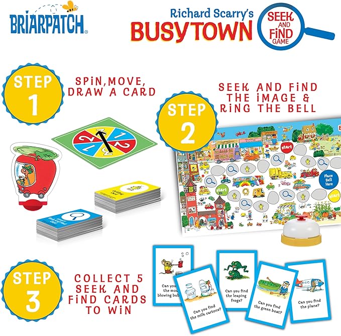 Briarpatch Richard Scarry's Busytown Seek and Find Game Based on Early Reader Books for Preschool Kindergarten and 1st Grade