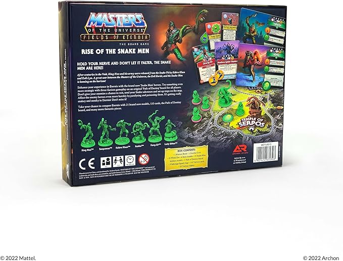 Masters of The Universe Rise of The Snakemen Expansion Set for Fields of Eternia Board Game for 1-6 Players Ages 14+
