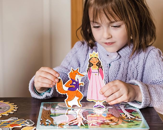 eeBoo: Fairytale Spinner Collect The Elements &amp Tell a Story Create Your Own Story as You Play for 2 to 4 Players for Ages 5 and up