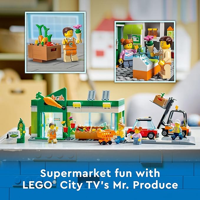 LEGO My City Grocery Store 60347 Building Toy Set for Girls Boys and Kids Ages 6+ (404 Pieces)