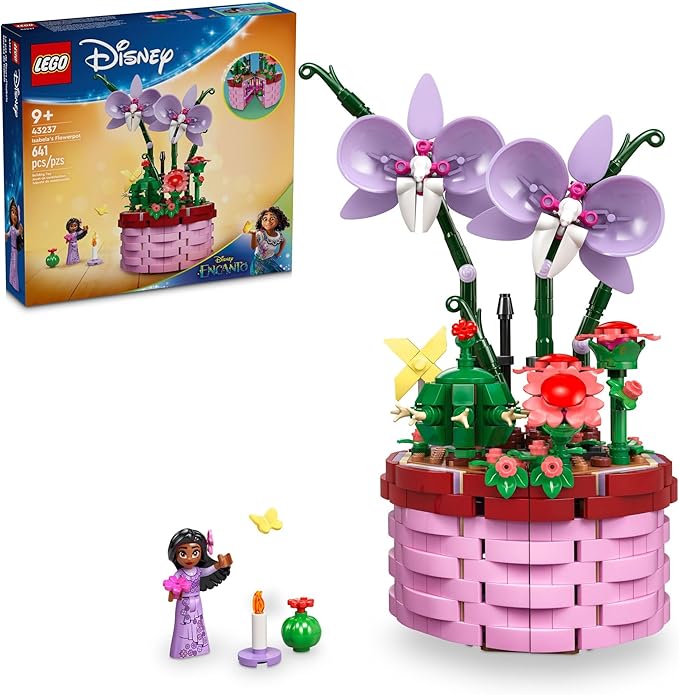 LEGO Disney Encanto Isabela’s Flowerpot Buildable Orchid Flower Toy for Kids with Disney Encanto Mini-Doll Toy for Play and Display Fun Gift for 9 Year Old Girls and Boys 43237