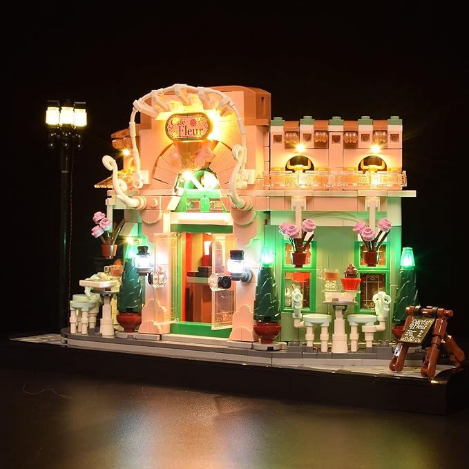 LightGo LED Kit for Lego 10362 French Parisian Café Modular Building | Lighting Only-Bricks Set Not Included (Classic Version)