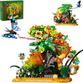 Chameleon Garden Bonsai Building Set 1092PCS Nature Inspired MOC Flowers &amp Insects STEM Kit Compatible with Lego Animal Stunning Desk Decor for Home/Office Building Blocks for Kids Adults Aged