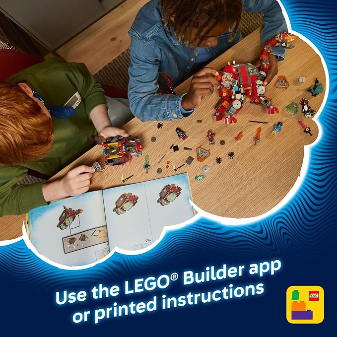 LEGO DREAMZzz Dino Jet Dinosaur Building Toy for Boys &amp Girls - Pretend Play Set for Kids Ages 9+ W/2 Build Options - Includes 4 Minifigures - Gift Idea for Birthdays - 71514