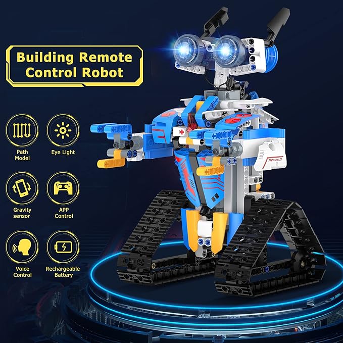 Robot Toys for 8-16 Year Old Boys Girls Kids with APP or Remote Control Science Programmable Building Block Kit STEM Projects Educational Birthday Gifts