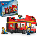 LEGO City Red Double-Decker Sightseeing Bus Toy Vehicle Set Birthday Gift for 7 Year Olds for Kids Double-Decker London Bus Toy 5 Characters Including a Baby and Stroller 60407