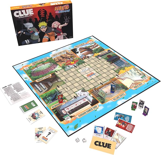 USAOPOLY CLUE: Naruto | Solve The Mystery in This Collectible Clue Game | Featuring Characters &amp Locations from The Anime TV Show Naruto | Officially-Licensed Naruto TV Show Game &amp Merchandise