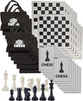 WE Games Best Value Tournament Chess Set - Includes 34 Chess Pieces Roll Up Vinyl Chess Board Chess Pieces Chess Bag and Equalizer Dice Travel Chess Sets for Adults