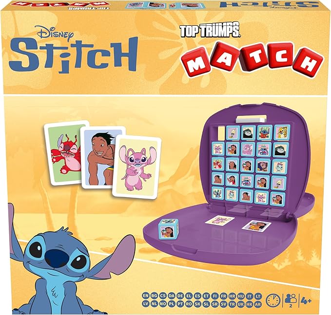 Top Trumps Match Game Lilo &amp Stitch - Family Board Games for Kids and Adults - Matching and Memory for Two Player Kids Game - Memories and Learning Fun Time for 4 and up