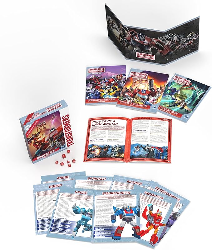 Renegade Game Studios Transformers RPG Beginner Box Starter Set with Dice Adventures &amp Character Sheets