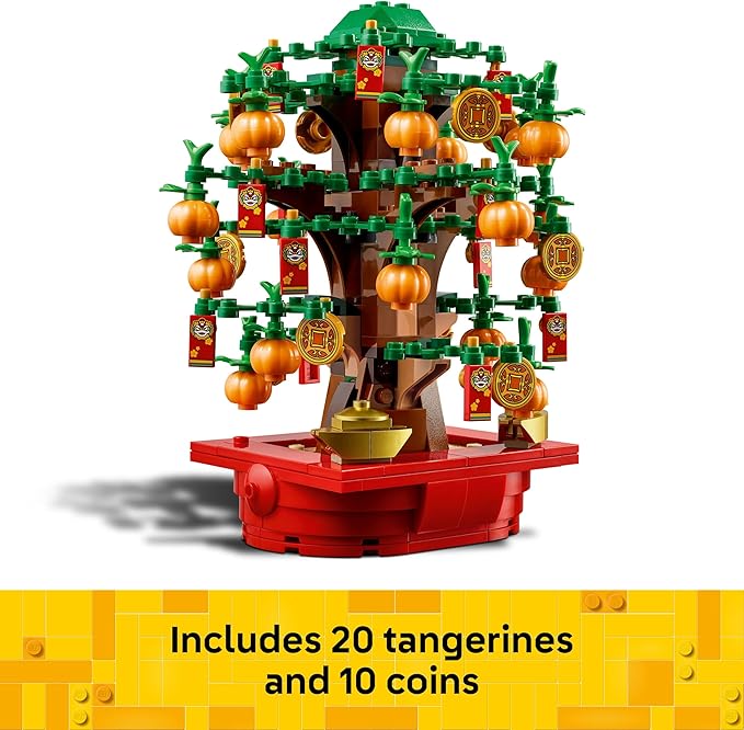 LEGO Money Tree - Lunar New Year Building Toy - Kids Chinese Culture Learning and Educational Toy for Boys and Girls Ages 9+ - Holiday Decorations for Table - 40648