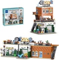 2 in 1 Automotive Car Repair Shop Building Block Toy Set City House Model Kit with LED Light Bricks for Adults and Childrens Gift (1637 pcs)