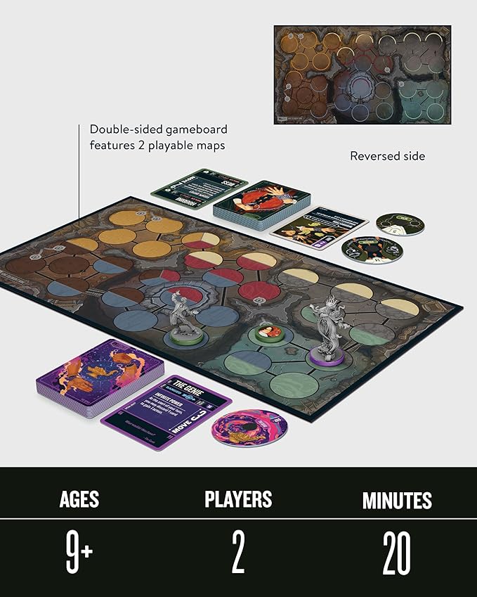Restoration Games Unmatched Houdini vs The Genie - Strategy Board Game for 2 to 4 Players - Heroes Expansion with Miniatures Unique Decks and Abilities - 20 Min Playtime - Ages 9+