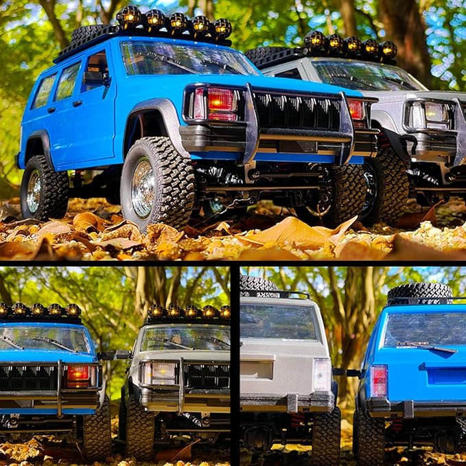 GoolRC RC Rock Crawler 1:12 Scale Remote Control Car 2.4Ghz 4WD Off Road RC Truck All Terrains Climbing Vehicle RC Car Gifts for Adults Include 2 Batteries (Blue)