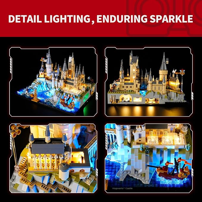 BRIKSMAX 2.0 Light Kit for Hogwarts Castle and Grounds - Innovative LED Lighting Compatible With Lego Harry Potter 76419 (Set Not Included)