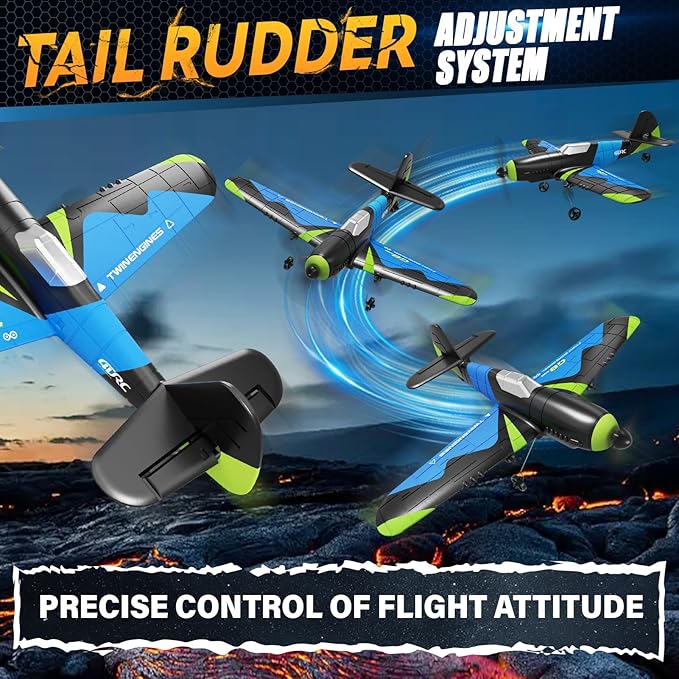 4DRC G8 Foam RC Plane Remote Control Airplane for Kids Adults RC Airplane Helicopter Fighter Jet with 6-Axis Gyro Light Helicopter Plane Toy Gifts for Adults Kids Beginners