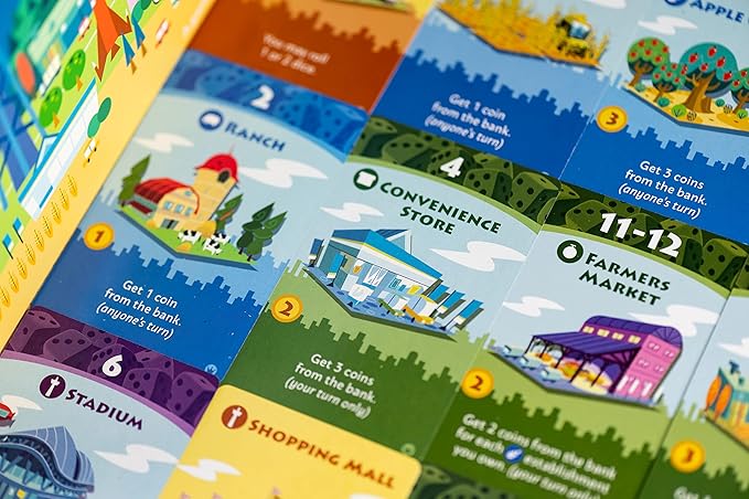Machi Koro Board Game The Ultimate City-Building Game! Fast-Paced Dice Rolling Strategy Game for Kids and Adults Ages 8+ 2-4 Players 30 Minute Playtime Made by Pandasaurus Games