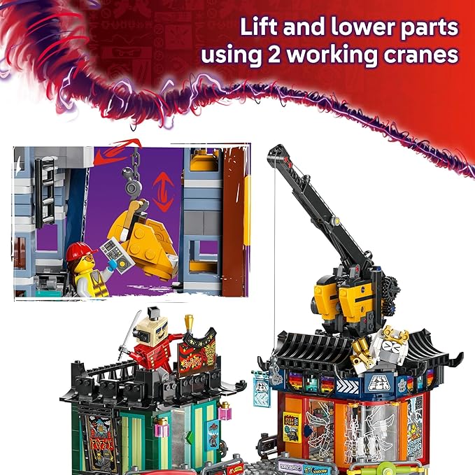 LEGO NINJAGO City Workshops Building Toy - Ninja Set for Boys &amp Girls Ages 14+ - Gift for Teens - Includes 10 Minifigures and a Mech - for Play and Display - 71837