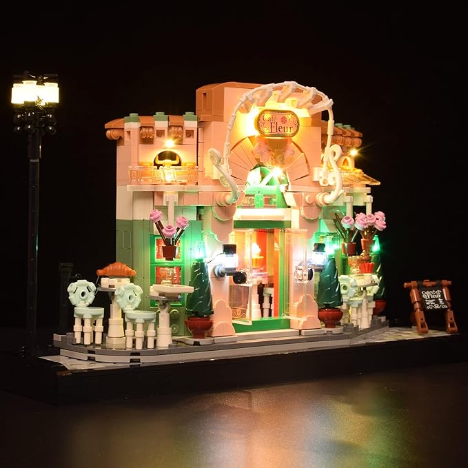 LightGo LED Kit for Lego 10362 French Parisian Café Modular Building | Lighting Only-Bricks Set Not Included (Remote Version)