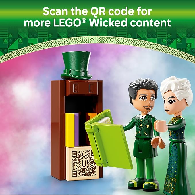 LEGO Wicked Welcome to Emerald City Building Toy - Wicked Toy for Kids Ages 9+ - Gift for Girls and Boys with Tower Model Glinda &amp Elphaba Minidolls - 75684