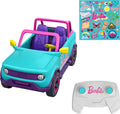 Hot Wheels Barbie RC SUV &amp Stickers Can Hold &amp Store 2 Barbie Dolls &amp Accessories Kid-Applied Stickers for Customization