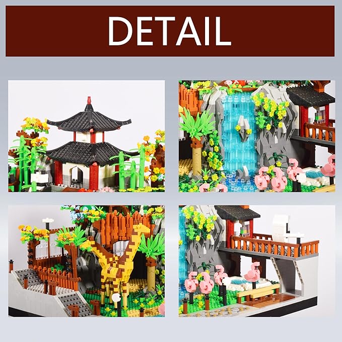 Zoo Micro Building Blocks Set 5000PCS for Adults or Teens Ages of 14+ Animals Park DIY Modle Kit in Living Room or Office Decorative Items Collection Model for Lovers