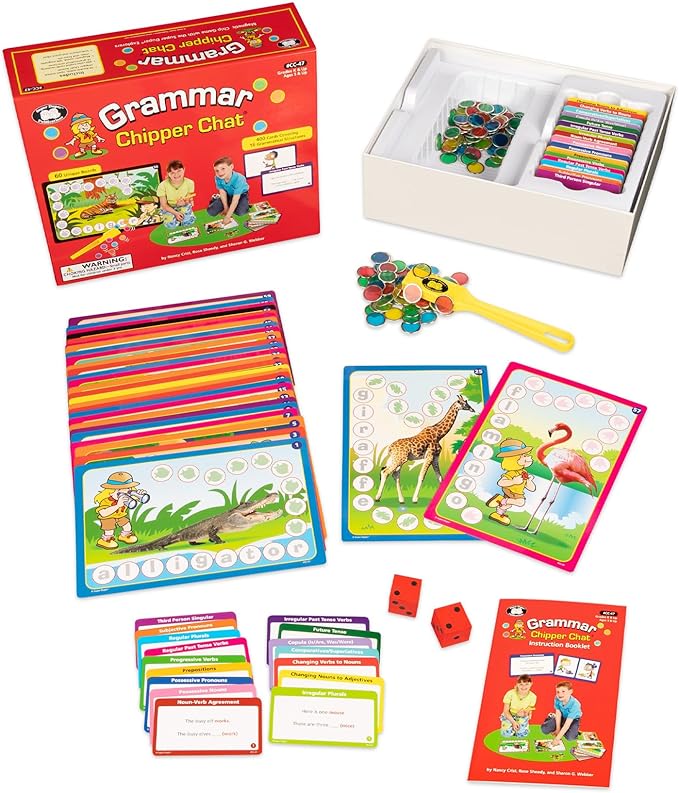 Super Duper Publications | Grammar Chipper Chat® Magnetic Game | Educational Learning Resource for Children