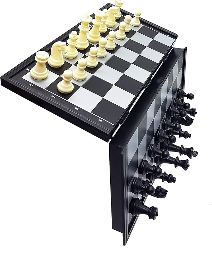 LEXiBOOK 8-in-1 Games Set Chess Checkers Backgammon Chinese Checkers Nine Men's Morris Snakes &amp Ladders Goose Ludo 2-6 Players Ages 6+
