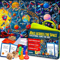 QUOKKA Space Board Game for Kids 8-12 - Learning Family Game for Teens and Adults - 130 Question Cards - Top Facts - Play Indoor &amp Outdoor - Educational Solar System Toy for 6 10 Year Olds