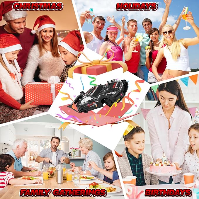 RC Drift Car 1/20 Scale 2.4GHz 4WD Remote Control Car with Led Lights 22KM/H High Speed Rechargeable Batteries Racing Sport Cars RC Cars for Kids Boys Girls Adults Gifts Birthday Christmas