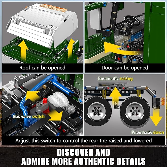 Mould King Tractor Truck Block Kits Model MOC Building Blocks Set to Build Gift for Age 14+/Adults Collections Enthusiasts(2060 Pieces with Motor/APP Remote Control)