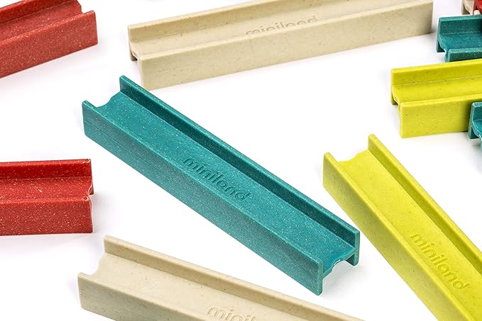 Miniland ECO Beams Building Set - STEM Multicolor Skill Concentration Activity Guide Different Levels of Difficulty
