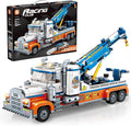 Tow Truck Building Block SetRoad Rescue Vehicle with Crane Toy Model Building KitCity Crane Construction Vehicles Building KItGifts for Kids Ages 6+